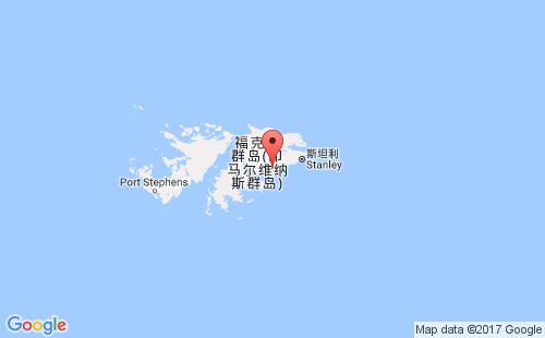 福兰克群岛港口地图图片
