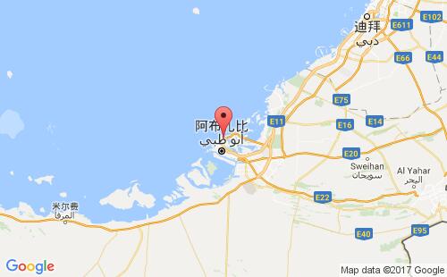 阿联酋港口扎伊德港mina zayed港口地图