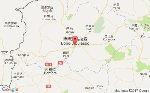 布基纳法索港口博博迪乌拉索bobo dioulasso港口地图