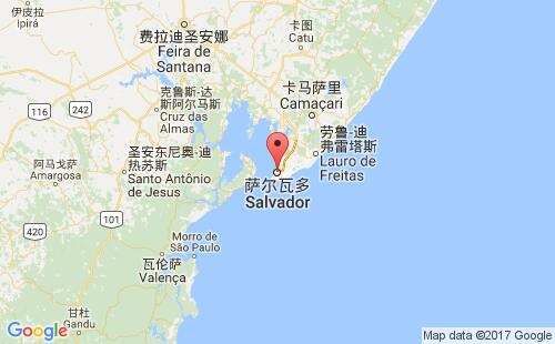 巴西港口萨尔瓦多salvador港口地图