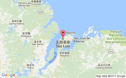 巴西港口圣路易斯sao luiz de maranhao港口地图