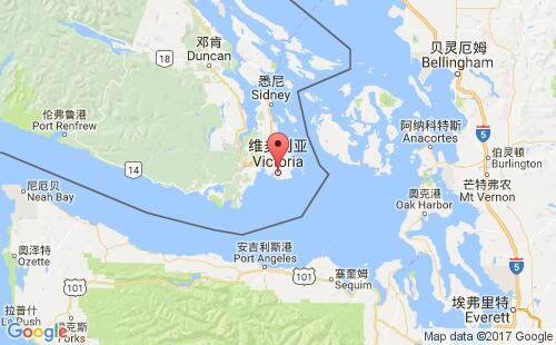 加拿大港口维多利亚victoria,ca港口地图