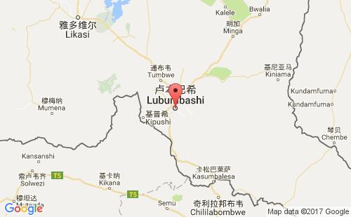 刚果(金)港口卢本巴希lubumbashi港口地图
