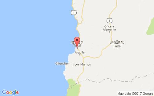 智利港口塔尔塔尔taltal港口地图
