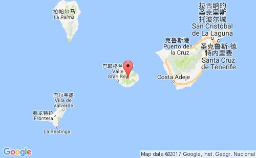 加那利群岛港口戈梅拉岛la gomera港口地图