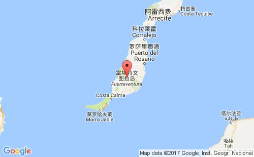 加那利群岛港口富埃特文图拉岛fuerteventura港口地图