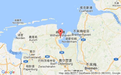 德国港口威廉港wilhelmshaven港口地图