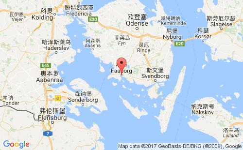 丹麦港口福堡faaborg港口地图