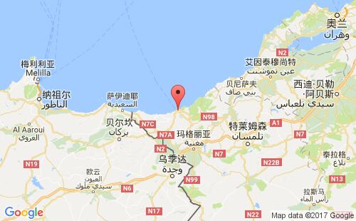 阿尔及利亚港口加扎乌埃特ghazaouet港口地图