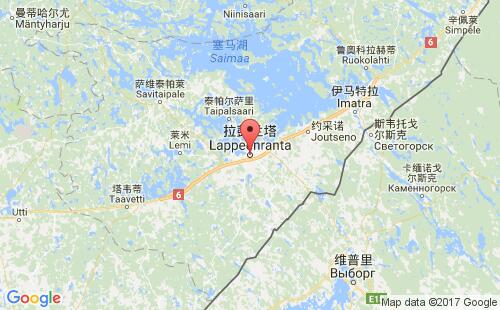 芬兰港口拉彭兰塔lappeenranta港口地图