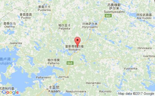 芬兰港口托比拉toppila港口地图