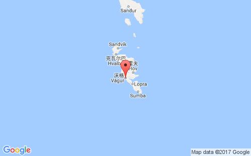 法罗群岛港口瓦格vaag港口地图