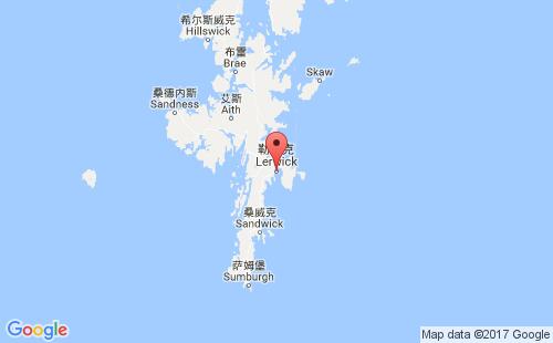 英国港口勒威克lerwick港口地图