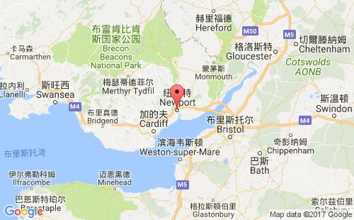 英国港口纽波特newport(mon.)港口地图