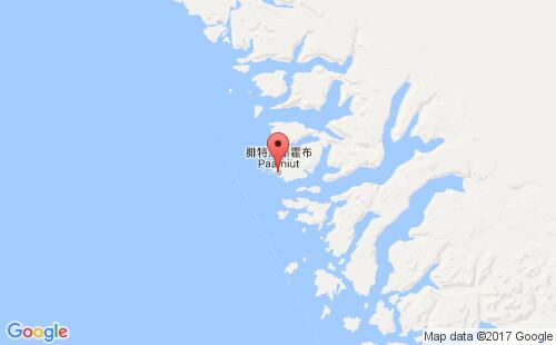 格陵兰港口腓特烈斯霍布frederikshaab港口地图