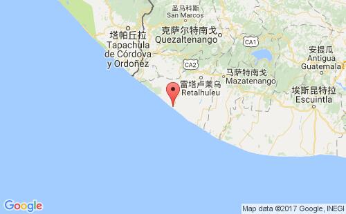 危地马拉港口钱佩里科champerico港口地图