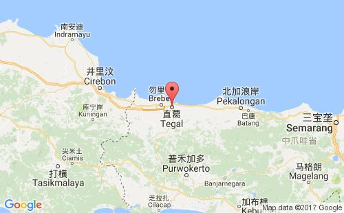 印度尼西亚(印尼)港口直葛tegal港口地图
