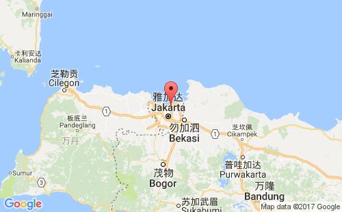 印度尼西亚(印尼)港口丹戎不碌tanjung priok港口地图