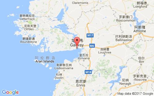 爱尔兰港口戈尔韦galway港口地图