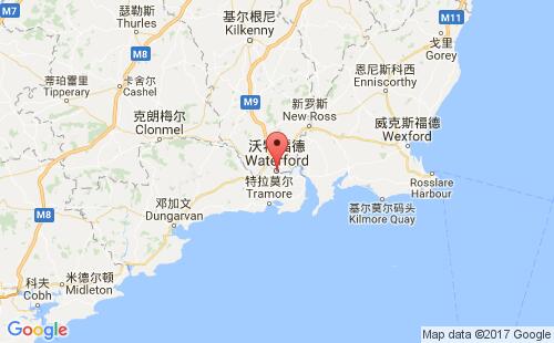 爱尔兰港口沃特福德waterford港口地图