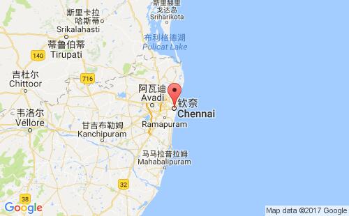 印度港口钦奈chennai港口地图