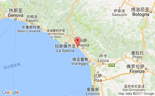 意大利港口马里纳迪卡拉拉marina di carrara港口地图