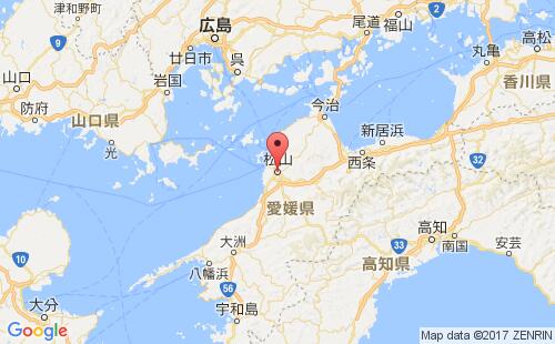 日本港口松山matsuyama港口地图