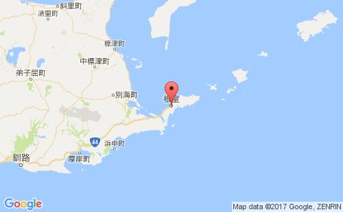 日本港口根室nemuro港口地图