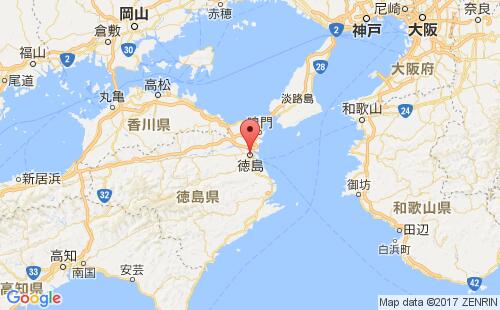 日本港口德岛tokushima港口地图