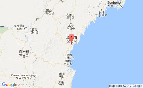 朝鲜港口清津chungjin港口地图