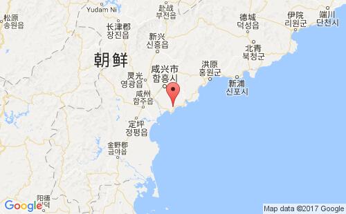 朝鲜港口兴南hungnam港口地图