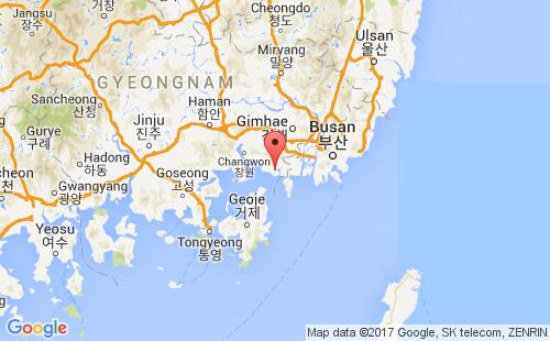 韩国港口镇海chinhae港口地图