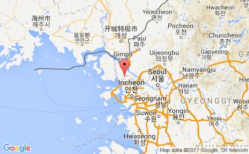 韩国港口台普daepori港口地图