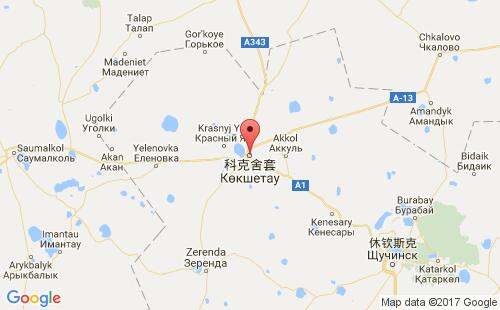 哈萨克斯坦港口科克舍套kokshetau港口地图