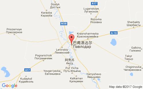 哈萨克斯坦港口巴甫洛达尔pavlodar港口地图