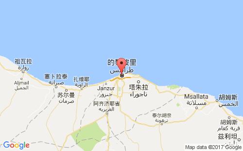 利比亚港口的黎波里tripoli港口地图