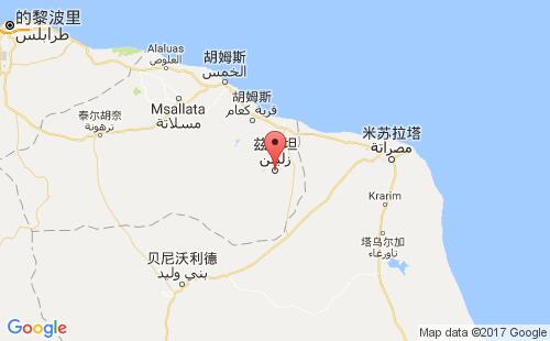 利比亚港口兹利坦zleiten港口地图