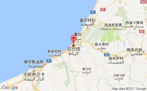 摩洛哥港口拉巴特rabat港口地图