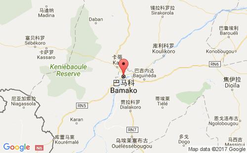 马里港口巴马科bamako港口地图