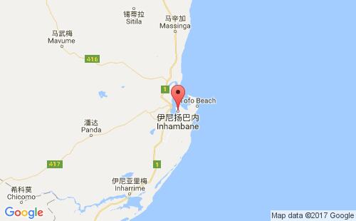 莫桑比克港口伊尼扬巴内inhambane港口地图