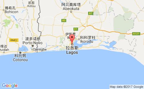 尼日利亚港口拉各斯lagos港口地图