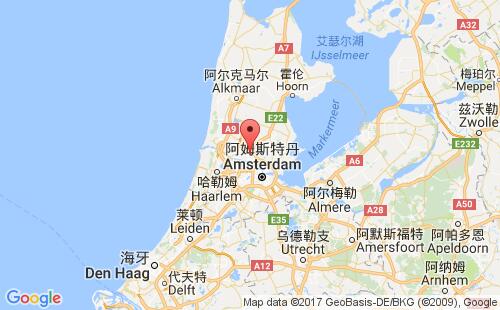 荷兰港口赞丹zaandam港口地图