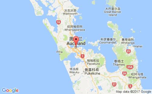 新西兰港口奥克兰auckland港口地图