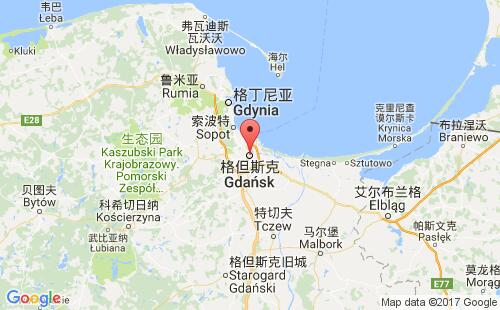 波兰港口格但斯克gdansk港口地图