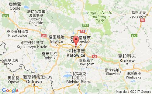 波兰港口卡托维兹katowice港口地图