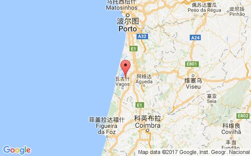 葡萄牙港口阿威罗aveiro港口地图