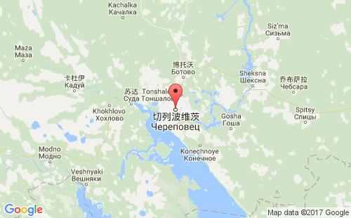 俄罗斯港口切列波韦茨cherepovets港口地图