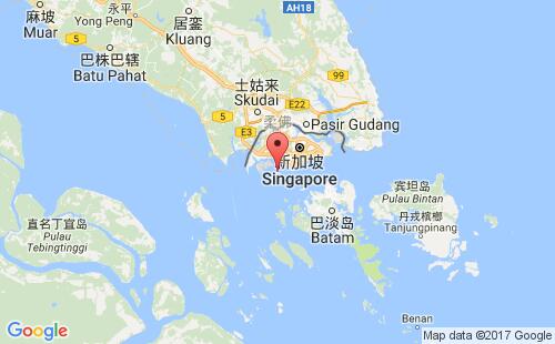 新加坡港口普劳布科姆pulau bukom港口地图