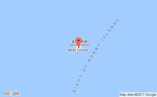 圣多美和普林西比港口普林西比岛principe island港口地图