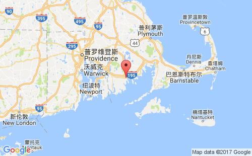 美国港口新贝德福德new bedford港口地图